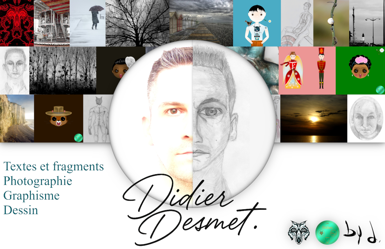 [Design 2.0 2020] Didier Desmet, Artiste Infirme Moteur Cérébral [Textes et fragments, Photographie, Graphisme, Dessin] [Artiste Infirme Moteur Cérébral] [Infirmité Motrice Cérébrale] [IMC]