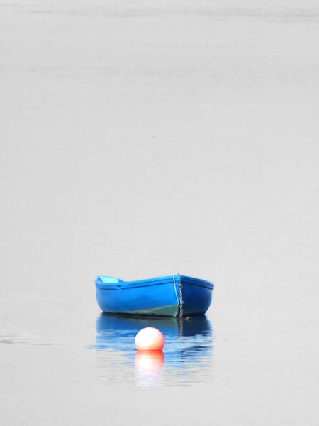 Saint-Valery-sur-Somme - Le bateau bleu et la bouée rouge 1 - La Somme (Somme - 80230) [2016] (Photo de Didier Desmet) [Artiste Infirme Moteur Cérébral] [Infirmité Motrice Cérébrale] [IMC] [Paralysie Cérébrale] [Cerebral Palsy] [Handicap]
